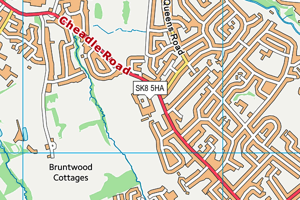 The Cheadle College map (SK8 5HA) - OS VectorMap District (Ordnance Survey)
