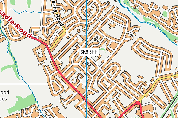 Oak Tree Primary School map (SK8 5HH) - OS VectorMap District (Ordnance Survey)