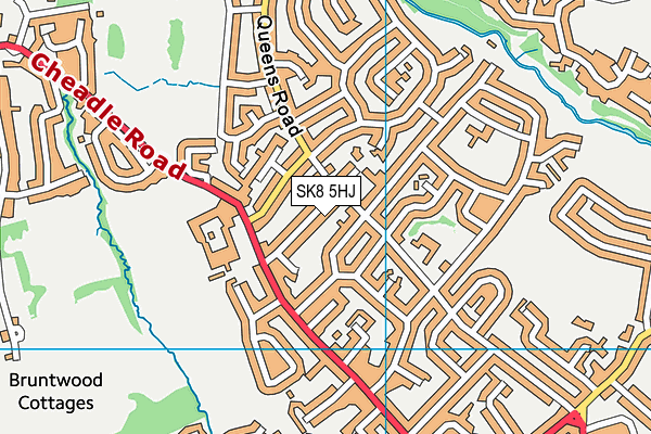 SK8 5HJ map - OS VectorMap District (Ordnance Survey)