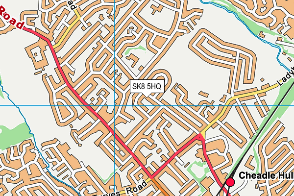 SK8 5HQ map - OS VectorMap District (Ordnance Survey)