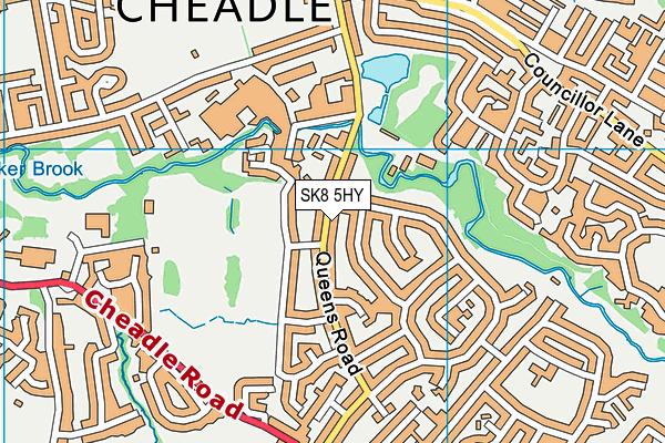 SK8 5HY map - OS VectorMap District (Ordnance Survey)