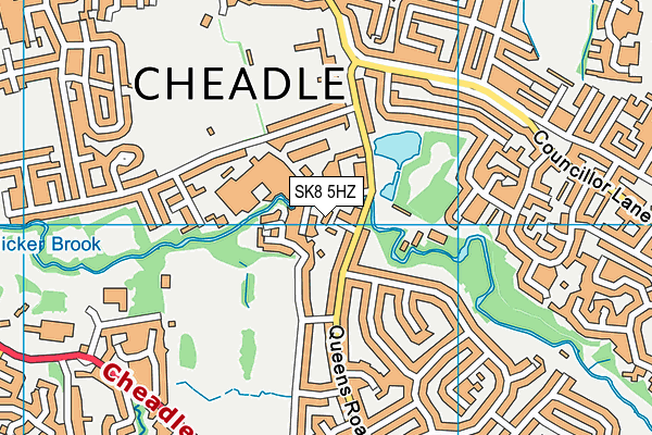 SK8 5HZ map - OS VectorMap District (Ordnance Survey)