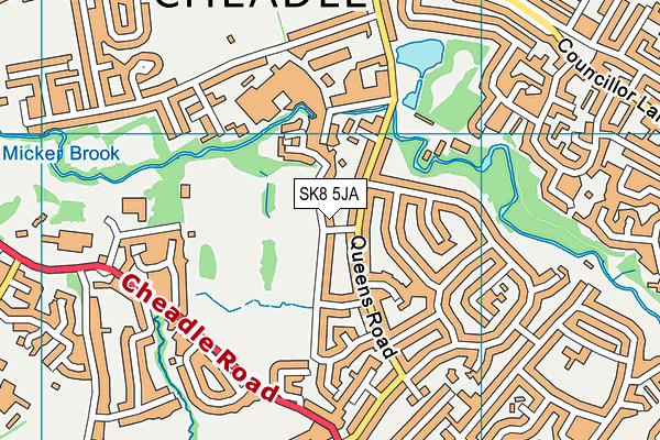 SK8 5JA map - OS VectorMap District (Ordnance Survey)