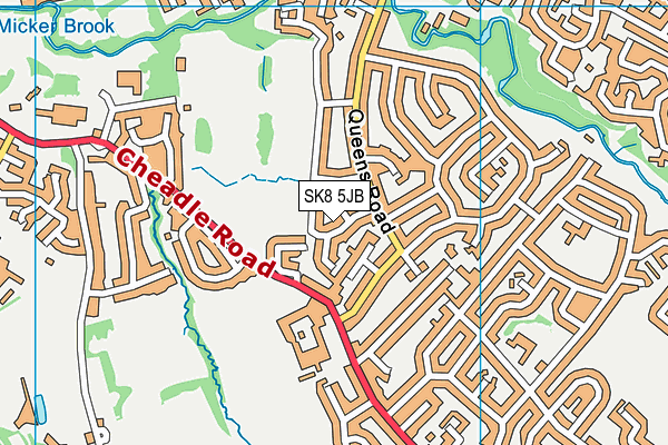 SK8 5JB map - OS VectorMap District (Ordnance Survey)