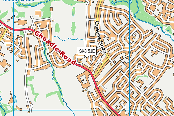 SK8 5JE map - OS VectorMap District (Ordnance Survey)