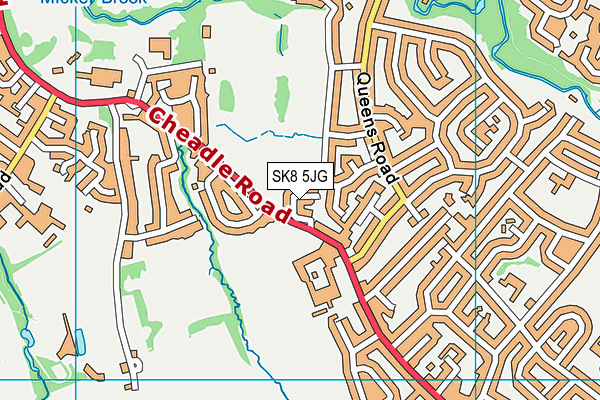 SK8 5JG map - OS VectorMap District (Ordnance Survey)