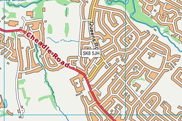 SK8 5JH map - OS VectorMap District (Ordnance Survey)