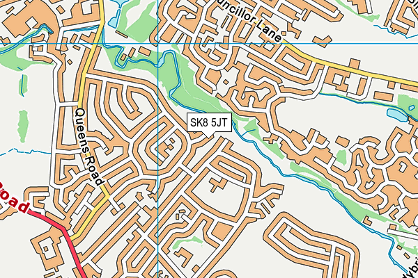 SK8 5JT map - OS VectorMap District (Ordnance Survey)