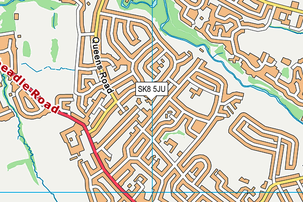 SK8 5JU map - OS VectorMap District (Ordnance Survey)