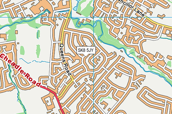 SK8 5JY map - OS VectorMap District (Ordnance Survey)