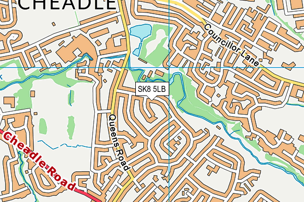 SK8 5LB map - OS VectorMap District (Ordnance Survey)