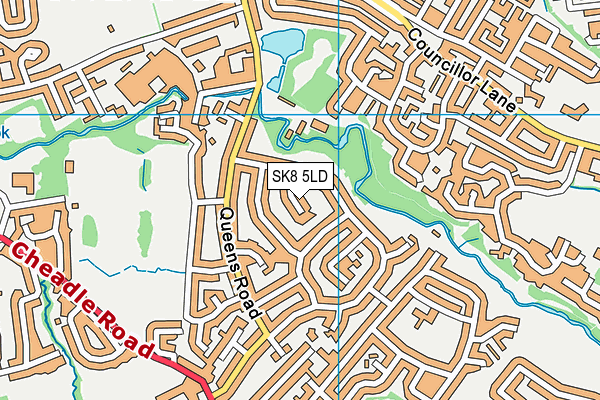 SK8 5LD map - OS VectorMap District (Ordnance Survey)