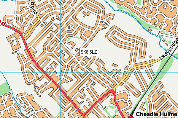 SK8 5LZ map - OS VectorMap District (Ordnance Survey)