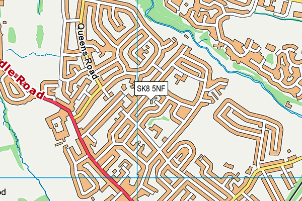 SK8 5NF map - OS VectorMap District (Ordnance Survey)