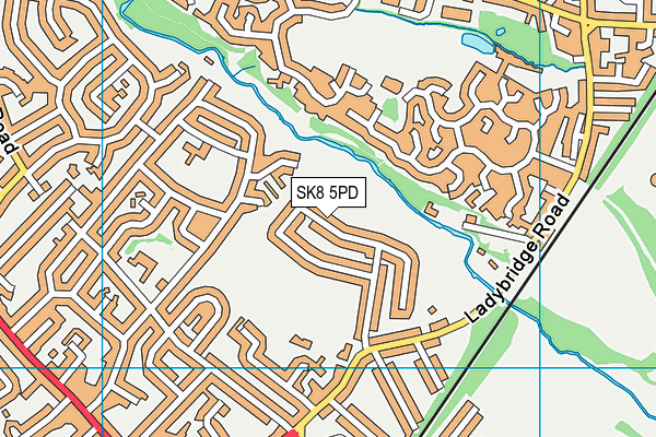 SK8 5PD map - OS VectorMap District (Ordnance Survey)