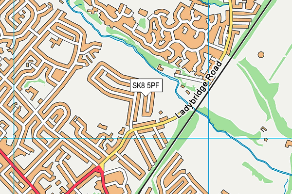 SK8 5PF map - OS VectorMap District (Ordnance Survey)