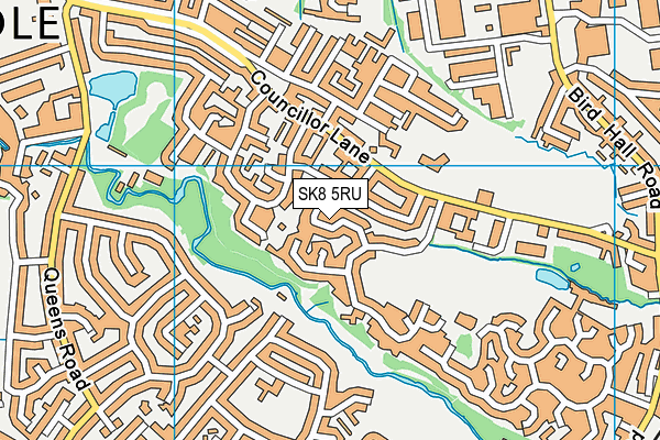 SK8 5RU map - OS VectorMap District (Ordnance Survey)