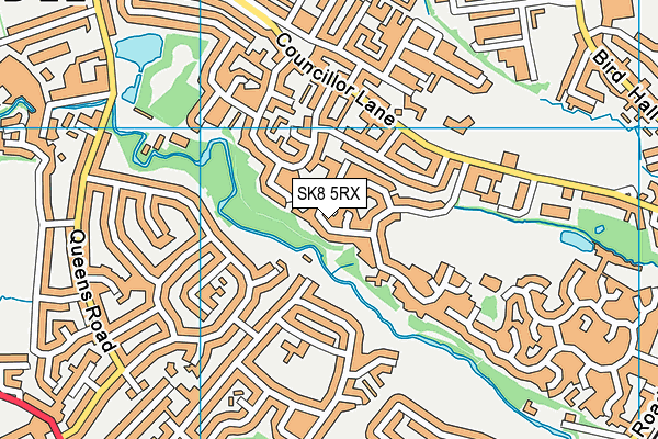 SK8 5RX map - OS VectorMap District (Ordnance Survey)