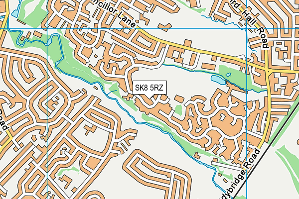 SK8 5RZ map - OS VectorMap District (Ordnance Survey)