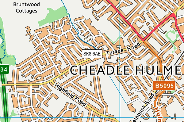 SK8 6AE map - OS VectorMap District (Ordnance Survey)