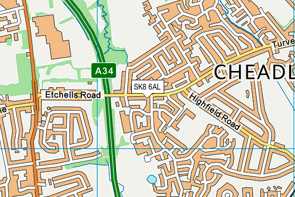 SK8 6AL map - OS VectorMap District (Ordnance Survey)