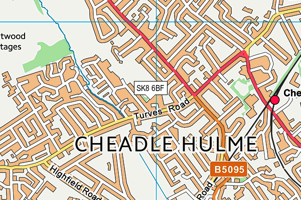 SK8 6BF map - OS VectorMap District (Ordnance Survey)