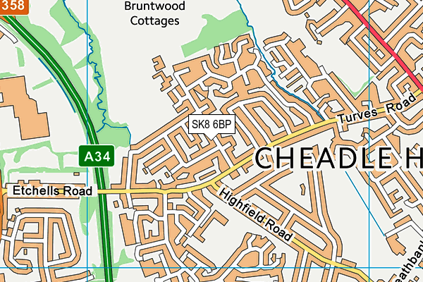 SK8 6BP map - OS VectorMap District (Ordnance Survey)