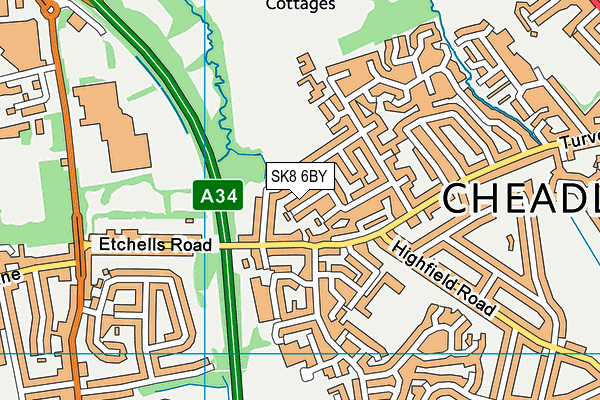 SK8 6BY map - OS VectorMap District (Ordnance Survey)