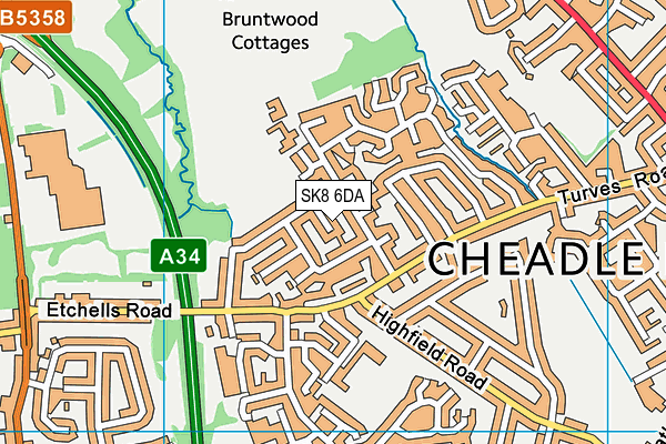 SK8 6DA map - OS VectorMap District (Ordnance Survey)