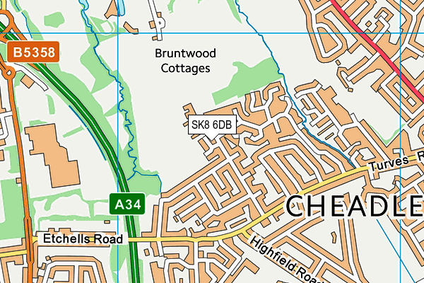 Cheadle Catholic Junior School map (SK8 6DB) - OS VectorMap District (Ordnance Survey)