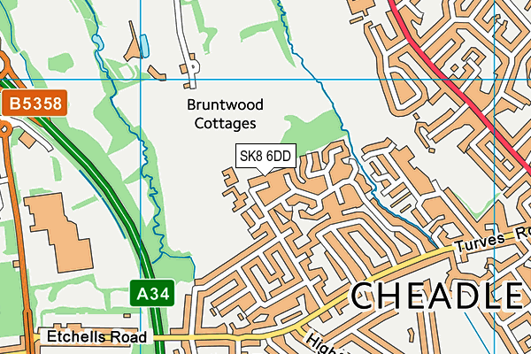 SK8 6DD map - OS VectorMap District (Ordnance Survey)