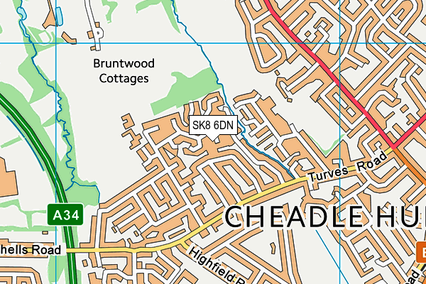 SK8 6DN map - OS VectorMap District (Ordnance Survey)