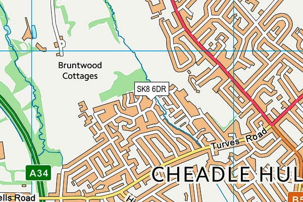 SK8 6DR map - OS VectorMap District (Ordnance Survey)