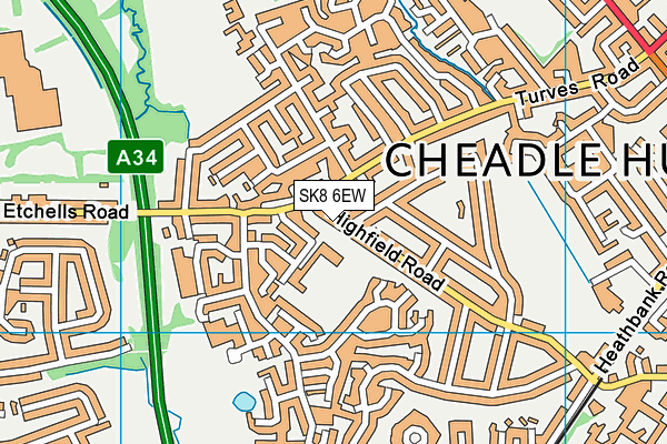 SK8 6EW map - OS VectorMap District (Ordnance Survey)