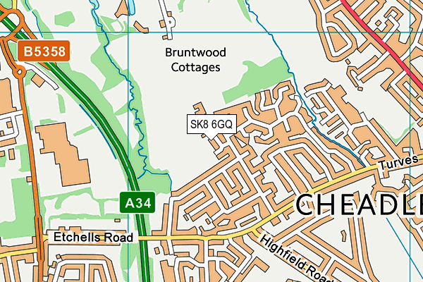 SK8 6GQ map - OS VectorMap District (Ordnance Survey)