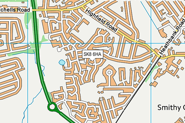 SK8 6HA map - OS VectorMap District (Ordnance Survey)