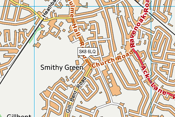 Cheadle Hulme Mission Hall map (SK8 6LQ) - OS VectorMap District (Ordnance Survey)