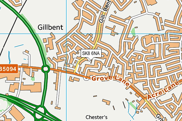 SK8 6NA map - OS VectorMap District (Ordnance Survey)