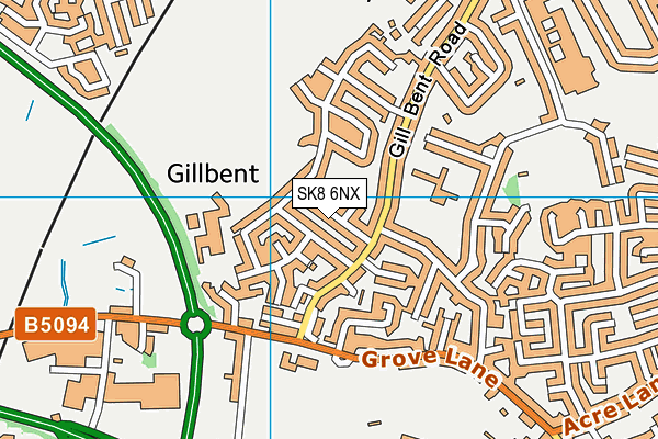 SK8 6NX map - OS VectorMap District (Ordnance Survey)