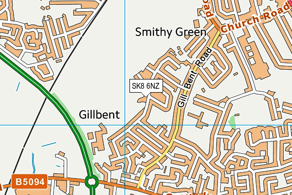 SK8 6NZ map - OS VectorMap District (Ordnance Survey)