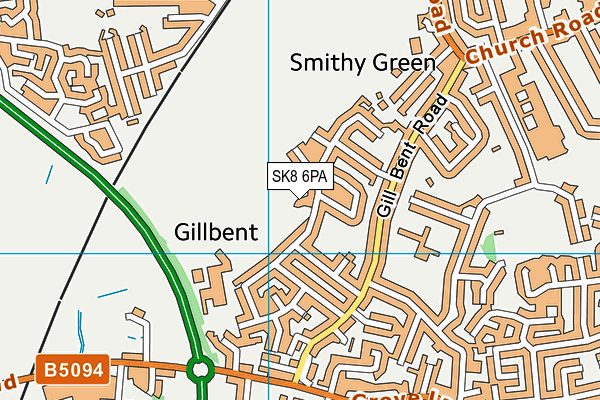 SK8 6PA map - OS VectorMap District (Ordnance Survey)