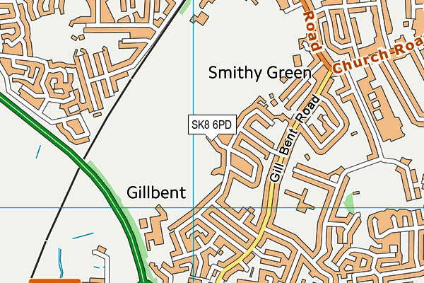 SK8 6PD map - OS VectorMap District (Ordnance Survey)