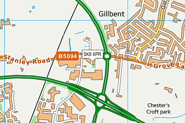 SK8 6PR map - OS VectorMap District (Ordnance Survey)