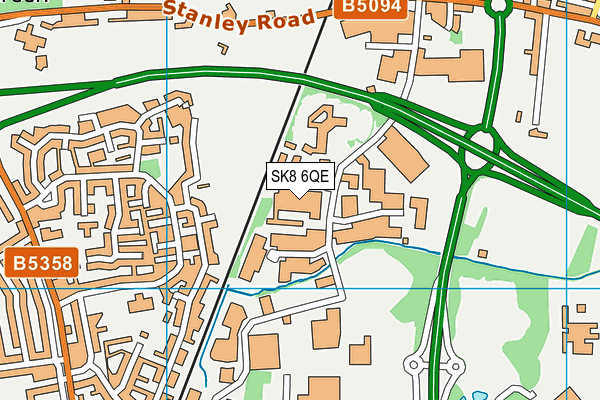 SK8 6QE map - OS VectorMap District (Ordnance Survey)