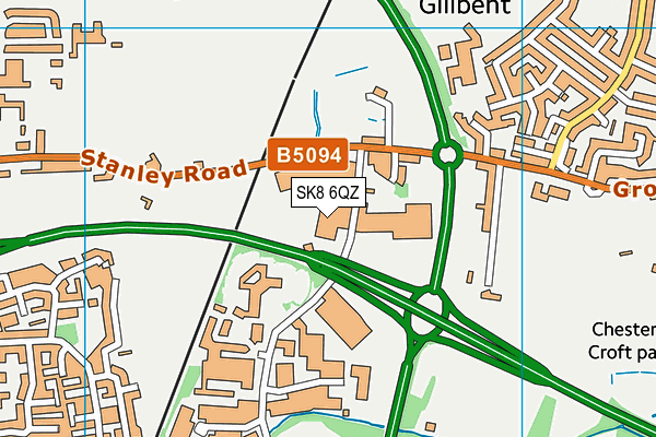 SK8 6QZ map - OS VectorMap District (Ordnance Survey)