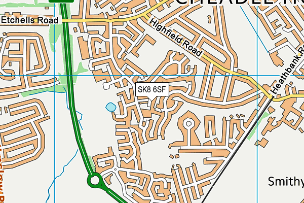 SK8 6SF map - OS VectorMap District (Ordnance Survey)