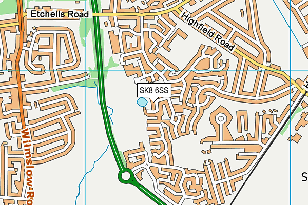 SK8 6SS map - OS VectorMap District (Ordnance Survey)