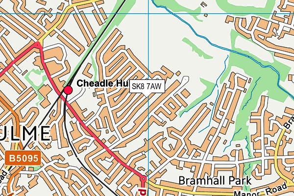 SK8 7AW map - OS VectorMap District (Ordnance Survey)