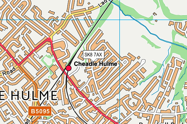 SK8 7AX map - OS VectorMap District (Ordnance Survey)