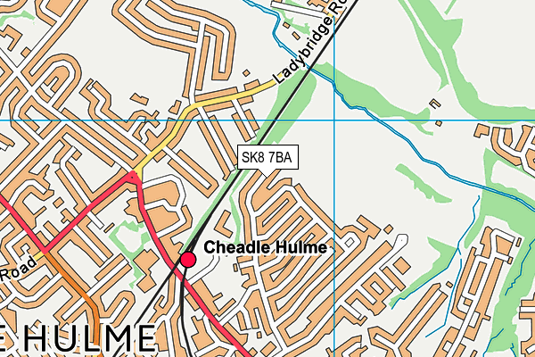 SK8 7BA map - OS VectorMap District (Ordnance Survey)